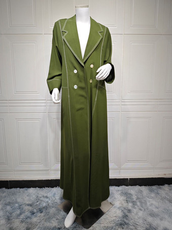 トレンチコート レディース 実用的なボタン ターンダウンカラー 長袖 ポリエステル フロントボタン