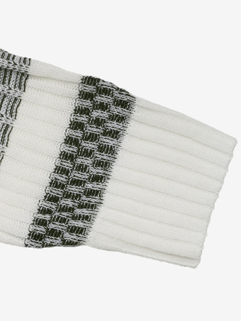 レディース プルオーバー セーター ハンターグリーン ツートン ジュエルネック 長袖 レイヤード アクリル セーター