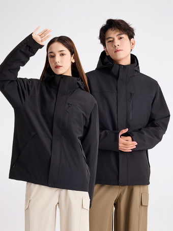 ブラック メンズ ジャケット パーカー ジップ 暖かい オレンジ スポーツ カジュアル コート