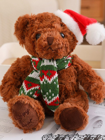 ライトグリーン テディベア人形 小さなクリスマスプレゼント