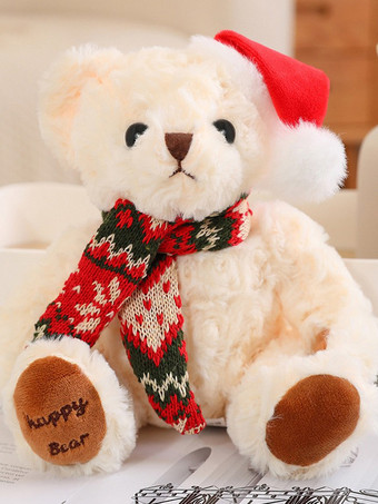 レッド テディベア人形 小さなクリスマスプレゼント