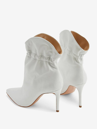 レディース アンクルブーツ ブラック ポインテッドトゥデザイン ハイヒール ブーティ