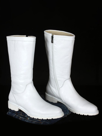 メンズ 乗馬用ニーハイブーツ カジュアルブーツ 本革 サイドジッパー ナイトブーツ