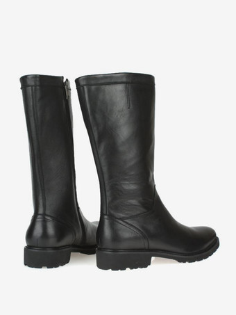 メンズ 乗馬用ニーハイブーツ カジュアルブーツ 本革 サイドジッパー ナイトブーツ