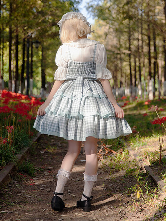 スイートロリータドレス ポリエステル ノースリーブ リボン おとぎ話のロリータドレス
