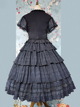 ブラック インファンタ ロリータ SK プリーツ ブラック ロリータ スカート