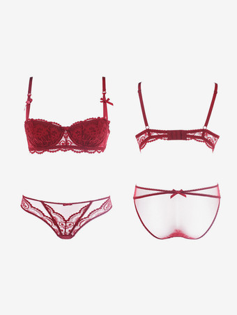 ブライダルランジェリー 3ピース レース ホワイト ブラ パンティ ガーター セット