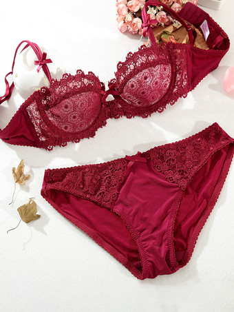 ランジェリー 2ピース レース ホワイト ブラ パンティ ソング セット