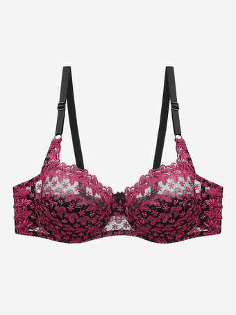 ローズレッドローズ フルカバー ツートン デイリーカジュアル 刺繍 ランジェリー ブラ