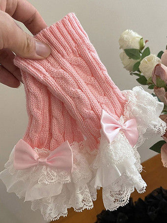 ピンクスイートロリータアクセサリー ホワイトフリルアクセサリーその他