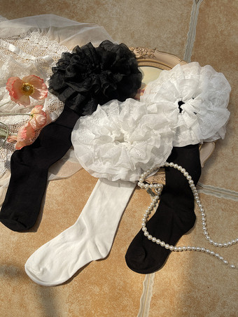 スイートロリータストッキングホワイトアクセサリーポリエステルロリータアクセサリー