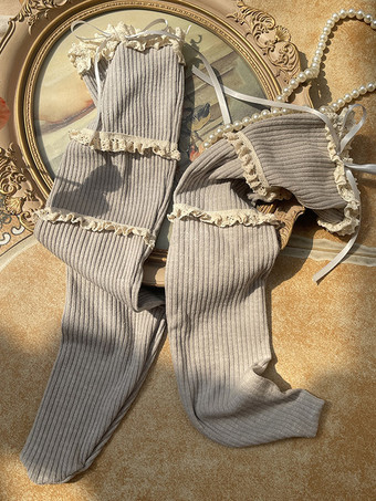 ゴシックロリータストッキングコーヒーブラウンアクセサリーポリエステルロリータアクセサリー