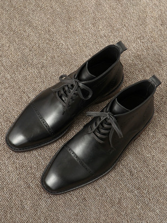 メンズ ワークブーツ 牛革 クラシック ブラック マティン ショート アンクルブーツ