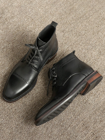 メンズ ワークブーツ 牛革 クラシック ブラック マティン ショート アンクルブーツ