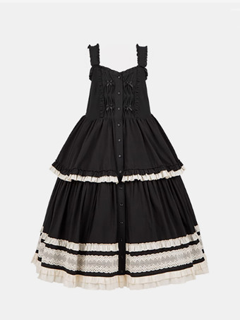 スイートロリータドレス ポリエステル ノースリーブ スイートジャンパー ロリータドレス