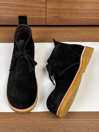 メンズシューズ 牛革 シック エクリュ ホワイト アンクル ショートブーツ