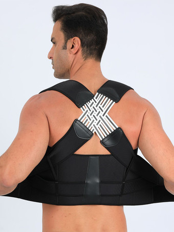 Corsés para hombres Corrector de postura Enderezador de espalda Mejora de la postura Soporte de espalda ajustable Cinturón lumbar para hombres