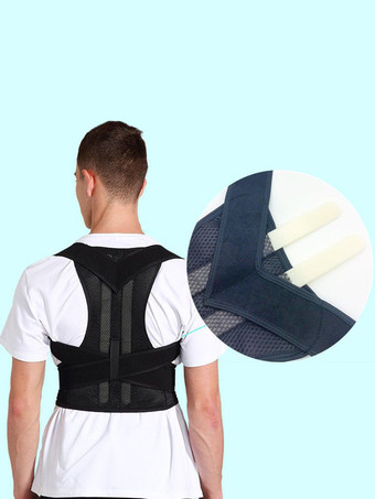 negro Faja lumbar para hombre corrector de postura enderezador de espalda mejora la postura soporte de espalda ajustable
