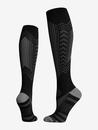 ブラック レディース スポーツソックス コットン ランニングソックス