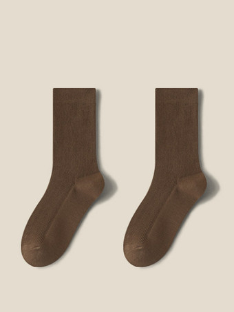 ディープブラウン女性用黒ソックス