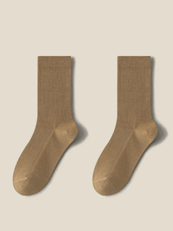 ブラウン 女性用黒ソックス