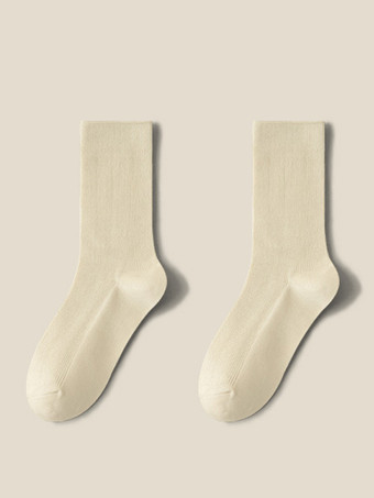 アイボリー 女性用黒ソックス