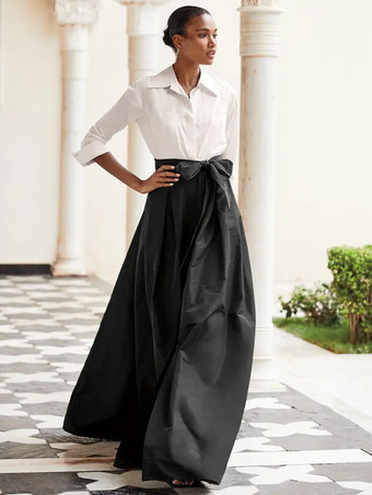 花嫁の母親のためのパーティードレス。デザインされたネックライン、3/4丈の袖、Aラインのリボン、結婚式用のゲストドレス。