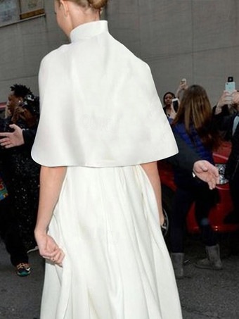 ウェディング ラップ アイボリー ハーフスリーブ ポートレートネック キャップスリーブ トップス ストレッチ クレープ ブライダル カバーアップ