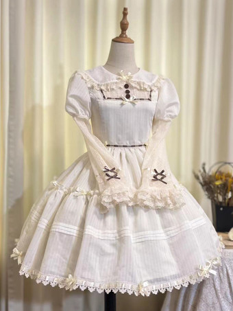 スイートロリータドレス ポリエステル 長袖 スイートドレス ロリータドレス
