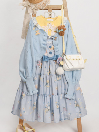 スイートなフリルの長袖トップス バーガンディ