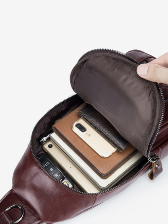 ショルダーバッグ スポーツアクセサリー ダークブラウン ビジネスバッグ 男性用