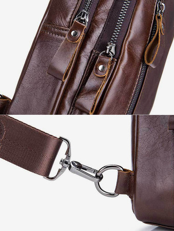 ショルダーバッグ スポーツアクセサリー ダークブラウン ビジネスバッグ 男性用