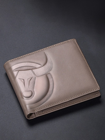 グレイクラシックなメンズレザー財布