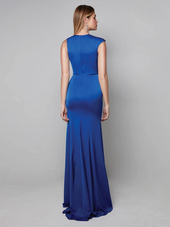 花嫁の母親のためのパーティードレス Vネック 半袖 ボールガウン 結婚式用ゲストドレス