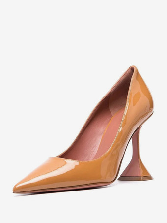 レディース ハイヒール ポインテッドトゥ パンプス ゴブレットヒール パテントPUアッパー
