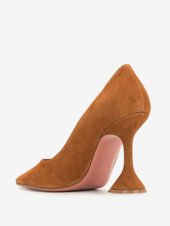 レディース ハイヒール スエード ゴブレットヒール パンプス