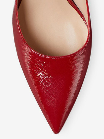 レディース ハイヒール ポインテッドトゥ チャンキーヒール パンプス