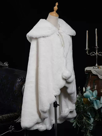 ホワイト レトロ コスチューム ポンポン ポリエステル マント レディース レトロ マリー アントワネット コスチューム 18 世紀 コスチューム