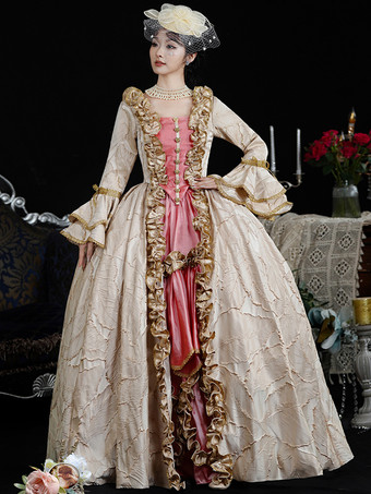 ライトブラウン レトロコスチューム フリル ポリエステル ヘッドウェア レディース レトロ マリーアントワネット コスチューム ヴィンテージ クロージング