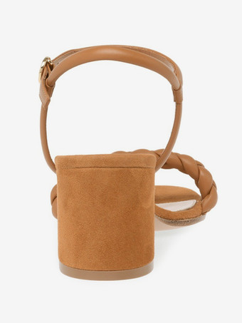 レディース ブロックヒール サンダル オープントゥ プロムシューズ