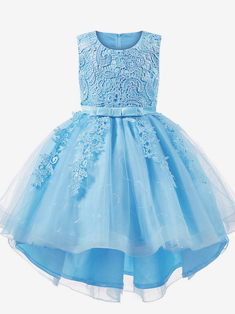 ウェディング フラワーガールドレス 特別な日のドレス ソフトピンク ノースリーブ レース