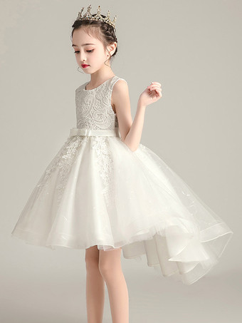 ウェディング フラワーガールドレス 特別な日のドレス ソフトピンク ノースリーブ レース