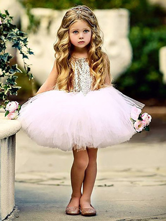 ピンクウェディング フラワーガールドレス 特別な日のドレス 赤いノースリーブ リボン