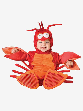 レッド 子供用ロブスター漫画動物コスチューム