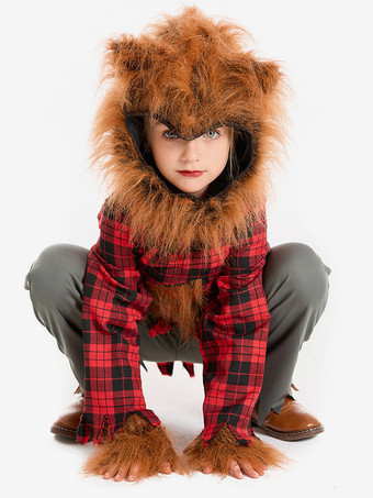 クリスマス 子供用 狼男 動物コスチューム 男の子 パフォーマンス