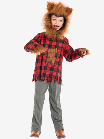 クリスマス 子供用 狼男 動物コスチューム 男の子 パフォーマンス