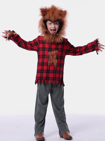 クリスマス 子供用 狼男 動物コスチューム 男の子 パフォーマンス