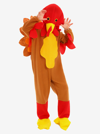 感謝祭の七面鳥の子供用コスチューム ぬいぐるみ動物のロールプレイ着ぐるみ ステージパフォーマンス用
