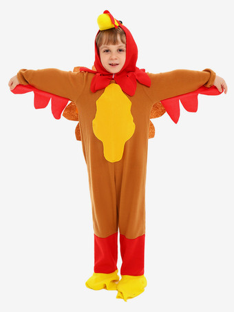 感謝祭の七面鳥の子供用コスチューム ぬいぐるみ動物のロールプレイ着ぐるみ ステージパフォーマンス用