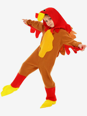 感謝祭の七面鳥の子供用コスチューム ぬいぐるみ動物のロールプレイ着ぐるみ ステージパフォーマンス用